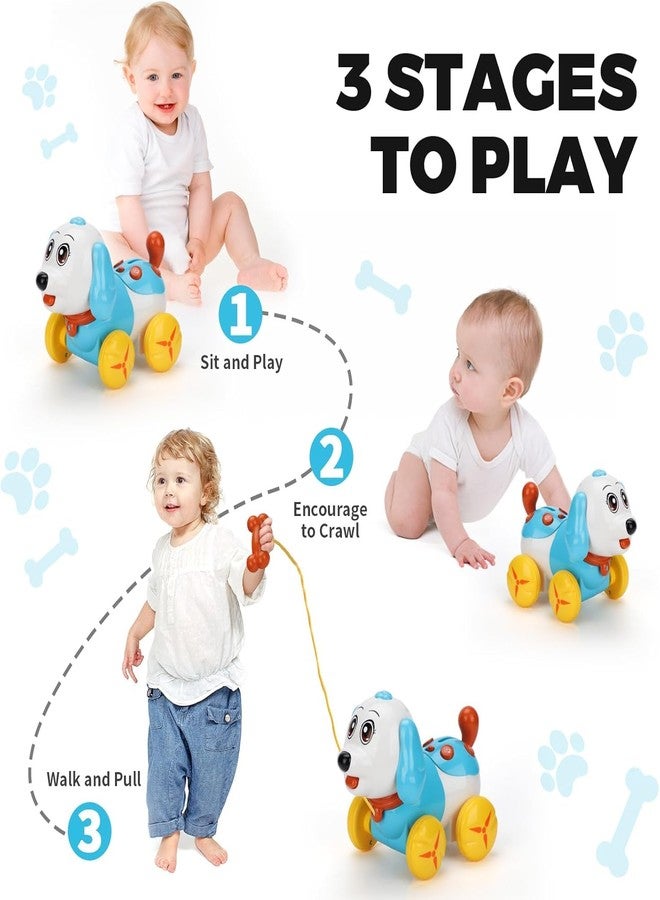 PLUSPOINT Doggy Musical Pull Along Toys with Light Music & Sounds Early Learning Developmental Educational Dog for Toddlers Activity & Walking Toys for Boys & Girls with Piggy Bank - Image 3